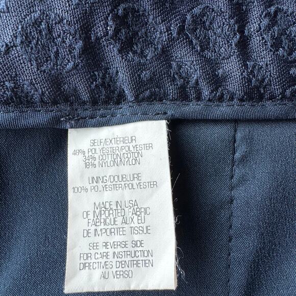 Theory Lynie Jacquard Shorts Low Rise Chino Style Mini Short Size 2 Blue - Picture 4 of 11